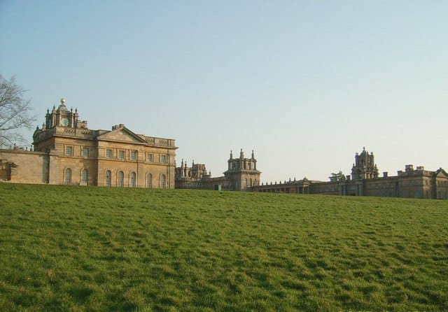 Blenheim Palace (one wing of, at dusk)